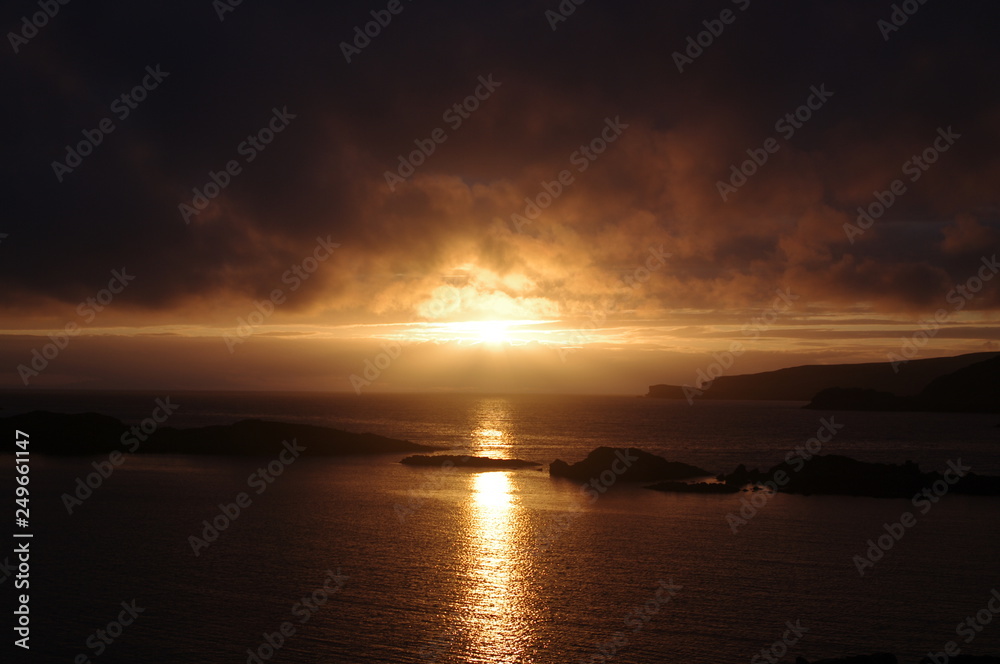 Obraz premium Sonnenuntergang in Schottland