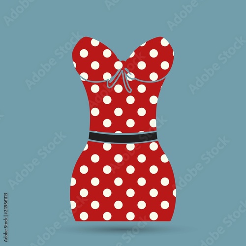 Top polka dot summer mode, swimsuit of pink color with print of dots, summer mode and fashion for women