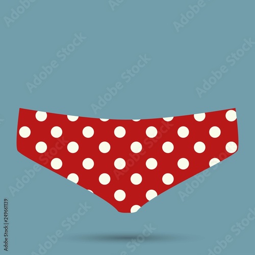 Top polka dot summer mode, swimsuit of pink color with print of dots, summer mode and fashion for women