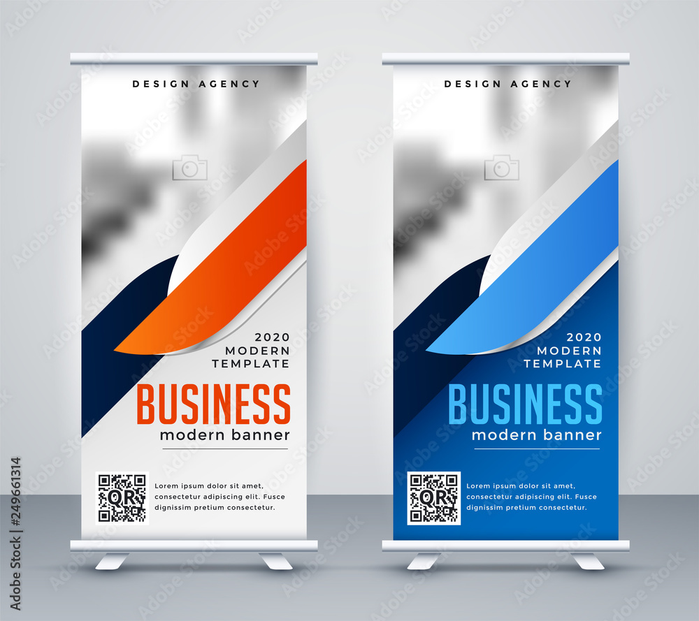 Fototapeta premium modern business roll up banner design template