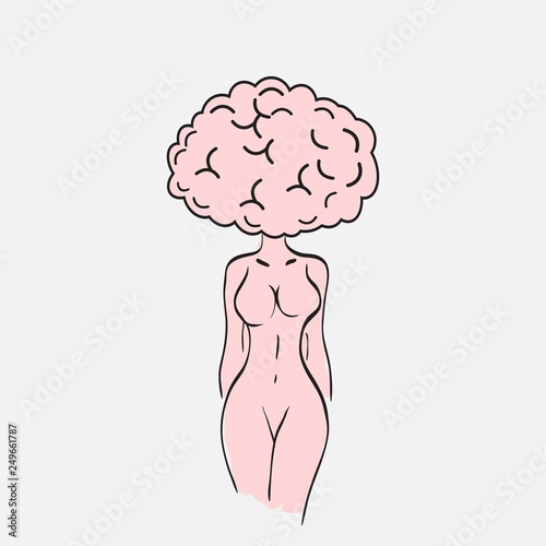 Woman brain. Brain like woman.
