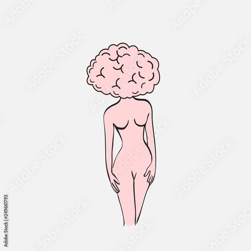 Woman brain. Brain like woman.