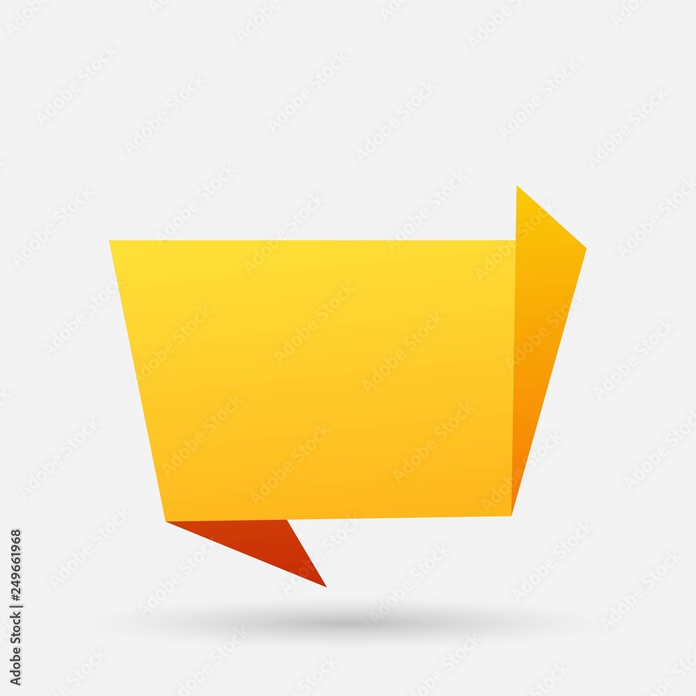 Abstract origami speech bubble vector background Abstract origami speech bubble vector background