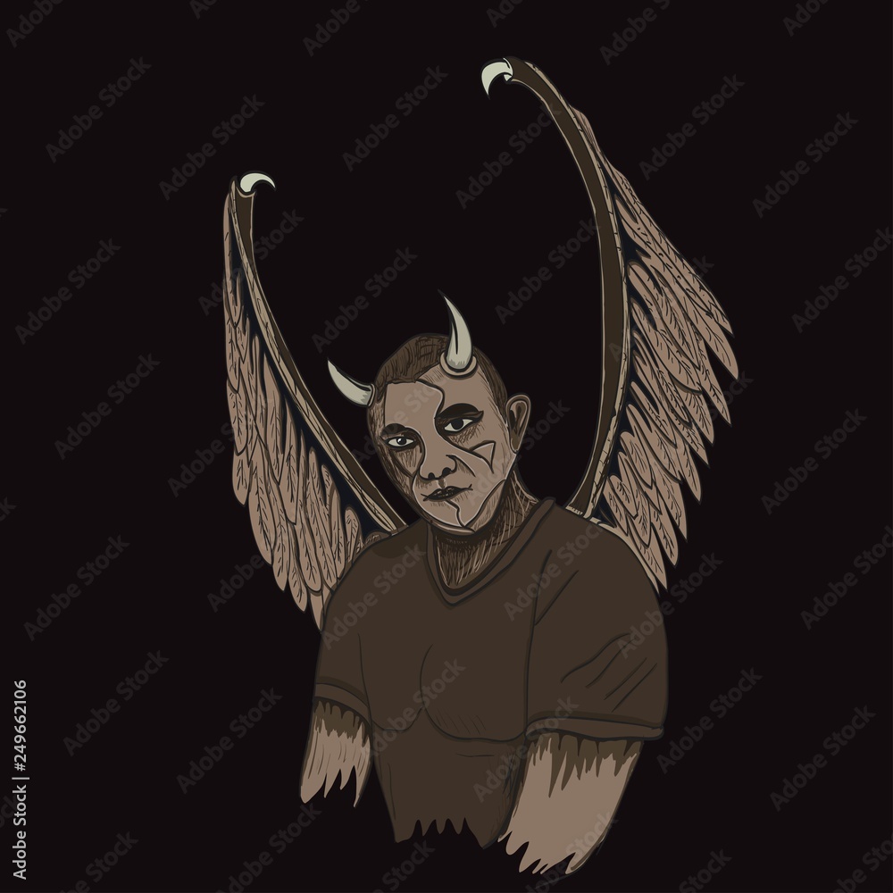 Obraz premium Devil head illustration