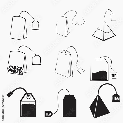 Tea bags types icon