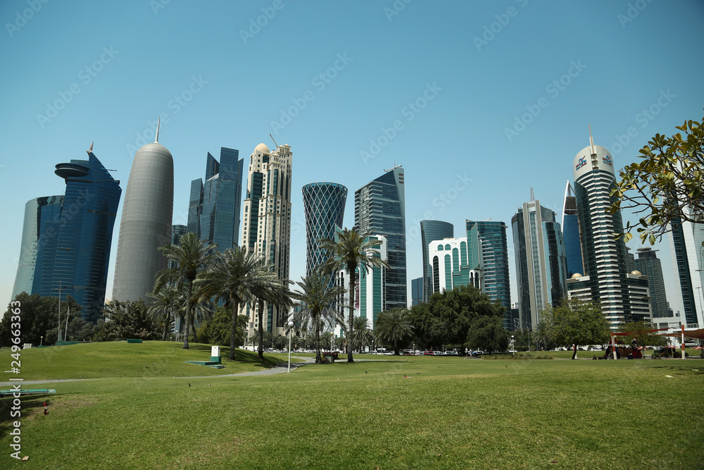Financial centre in Doha city, Qatar