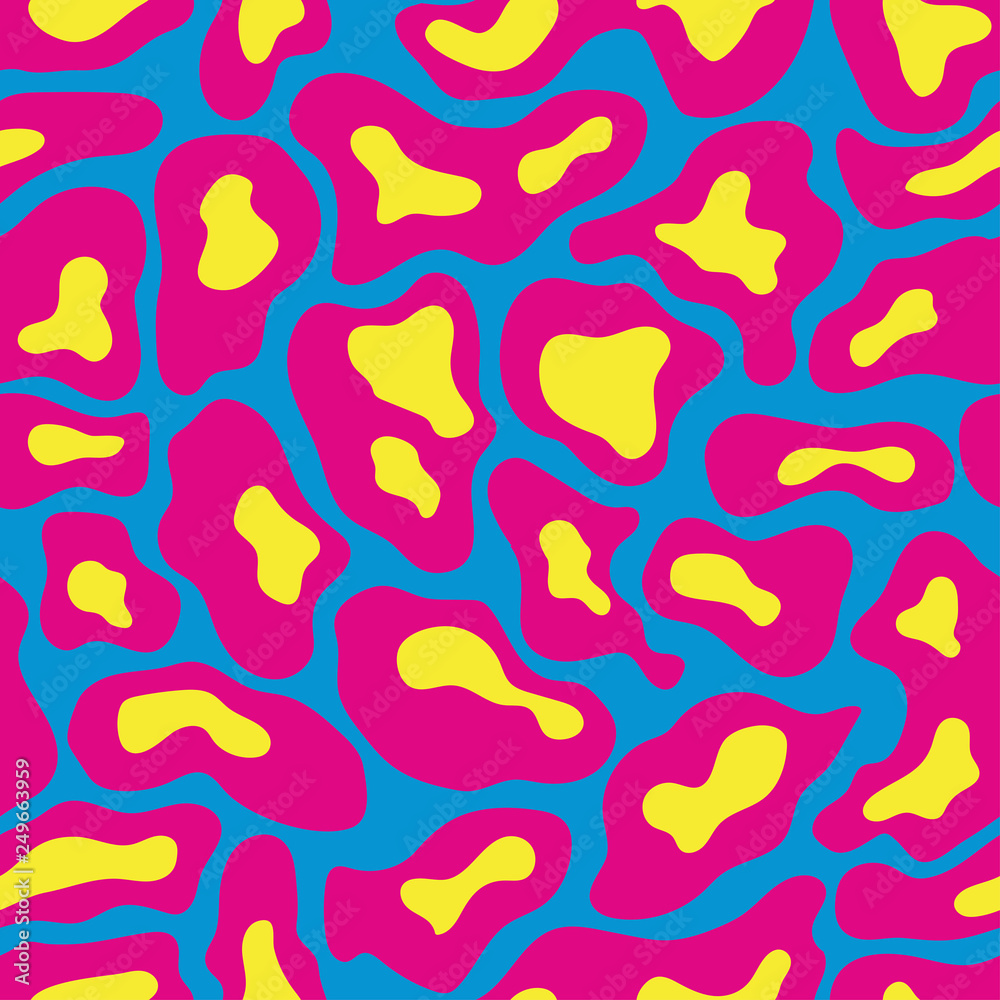 seamless pattern pink yellow spots