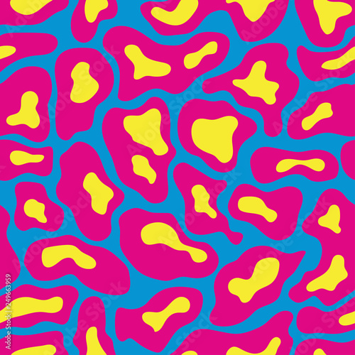 seamless pattern pink yellow spots