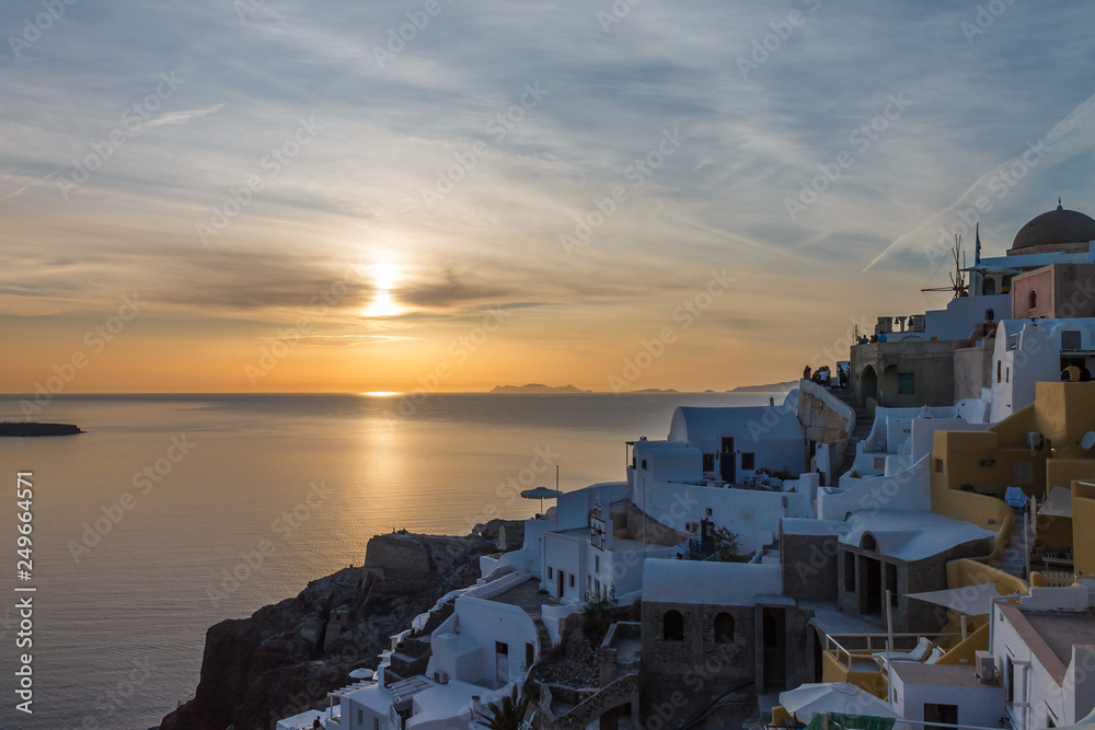 Fototapeta premium One of the most beautiful islands in the world, Santorini's sunset