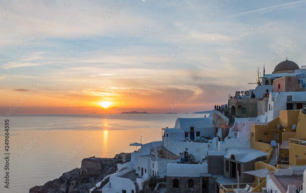 Fototapeta premium One of the most beautiful islands in the world, Santorini's sunset