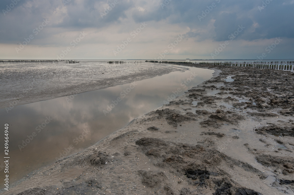 The Noarderleech area in Friesland, on a stormy day. The Noarderleech area in Friesland, on a stormy day.