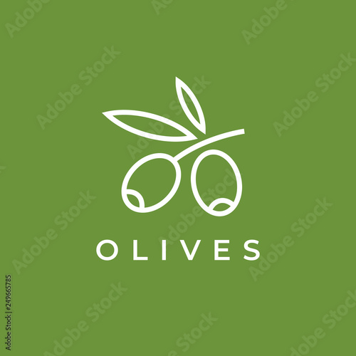 Olives icon. Olive branch.
