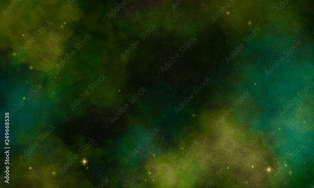Abstract background- space with nebula and stars