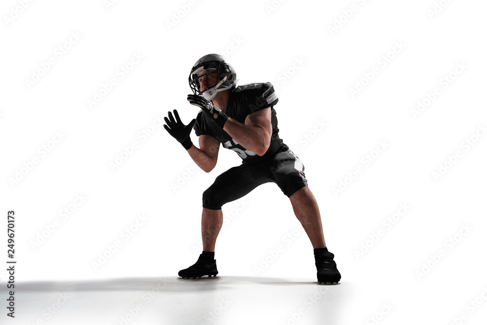 American football isolated on white