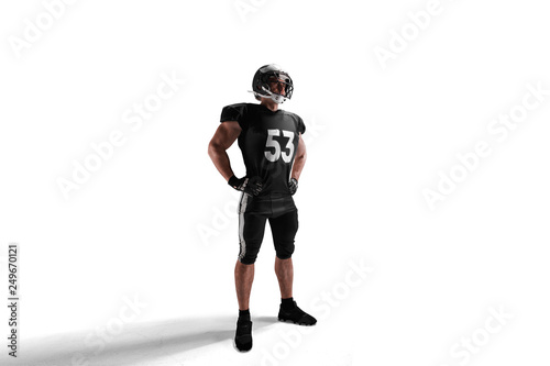 American football isolated on white