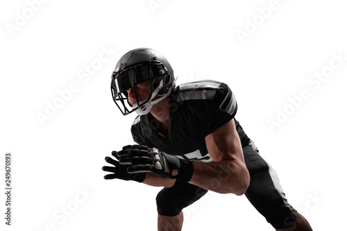 American football isolated on white