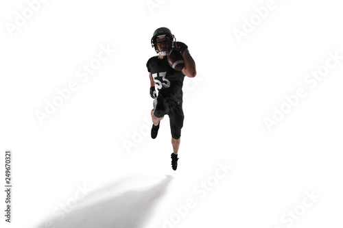 American football isolated on white