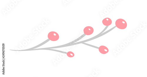 Vector flat abstract green plants flower herbs icon. Meadow garden spring easter, women day romantic holiday, wedding invitation card decoration element summer floral Illustration white background