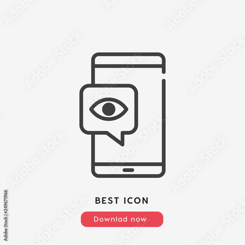 eyesight seen icon vector