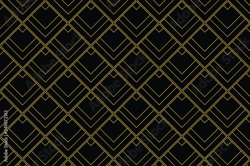 Art deco pattern background with diamond shape - Vector.