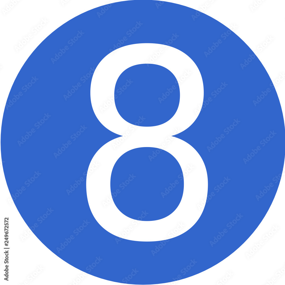 Number Eight Icon Number Eight Icon