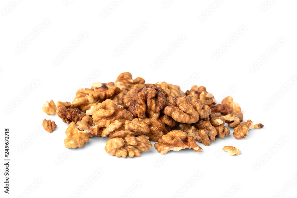 Walnut isolated on white background.