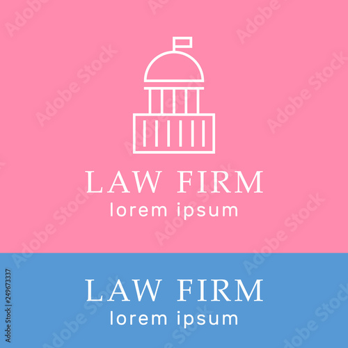Justice and lawyer service banners set. Lawyer flat vector illustration