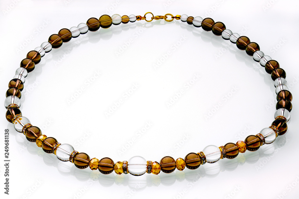 Necklaces, beads, handmade bracelets are made of artificial stone of different breeds. Necklaces, beads, handmade bracelets are made of artificial stone of different breeds.