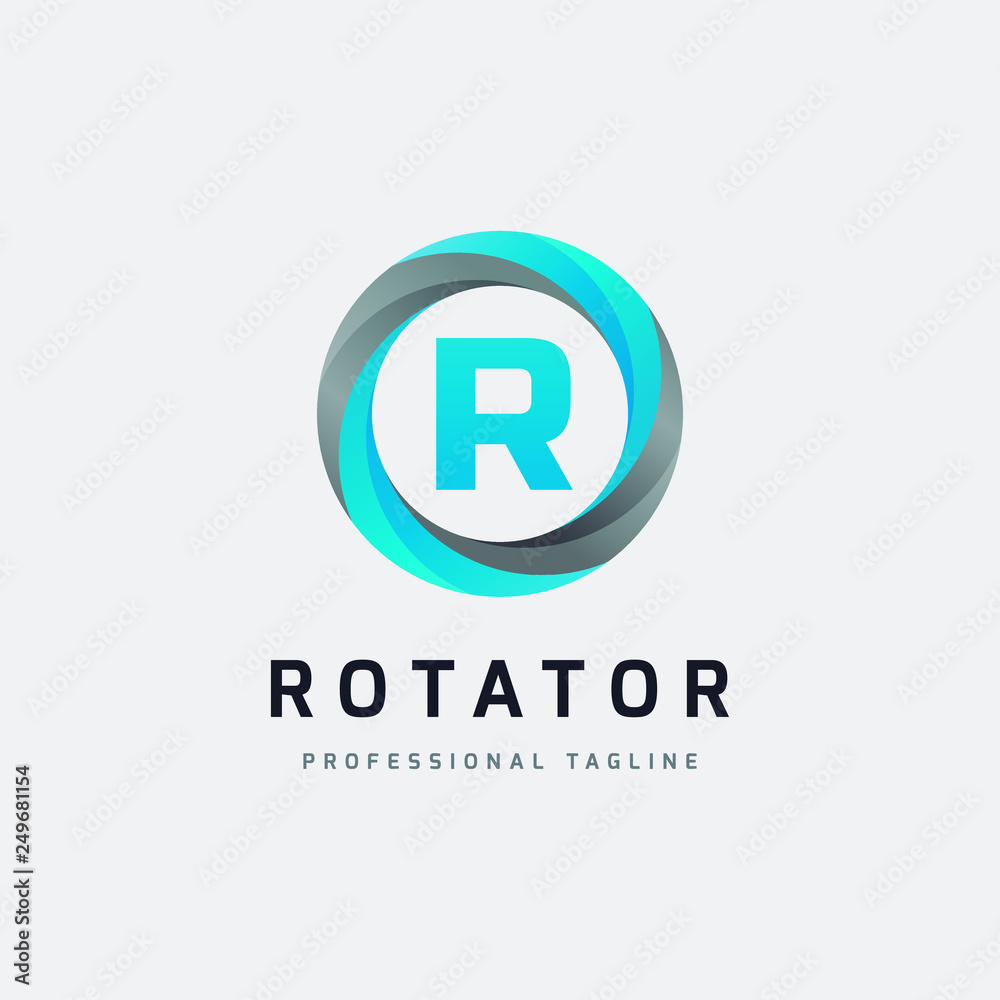 Letter R Blue Circle Logo Design - Vector File Letter R Blue Circle Logo Design - Vector File