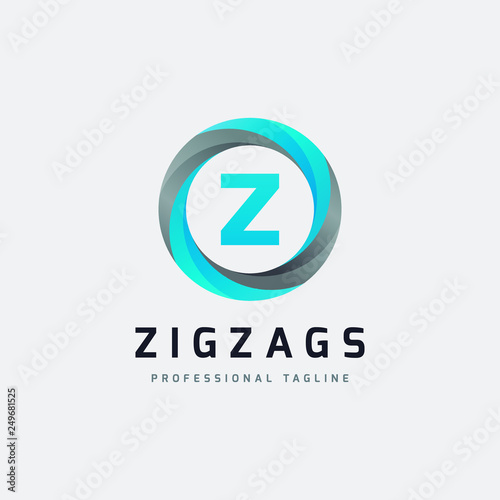 Free Download Letter Z Blue Circle Logo Design - Vector File - GFXLoad