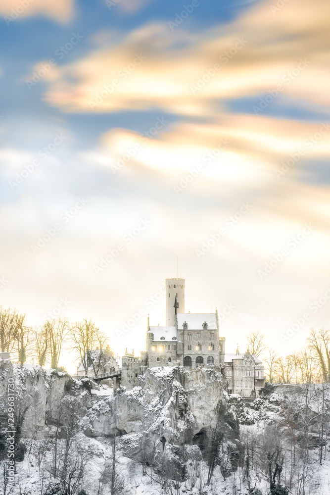 Schloss Lichtenstein im Winter