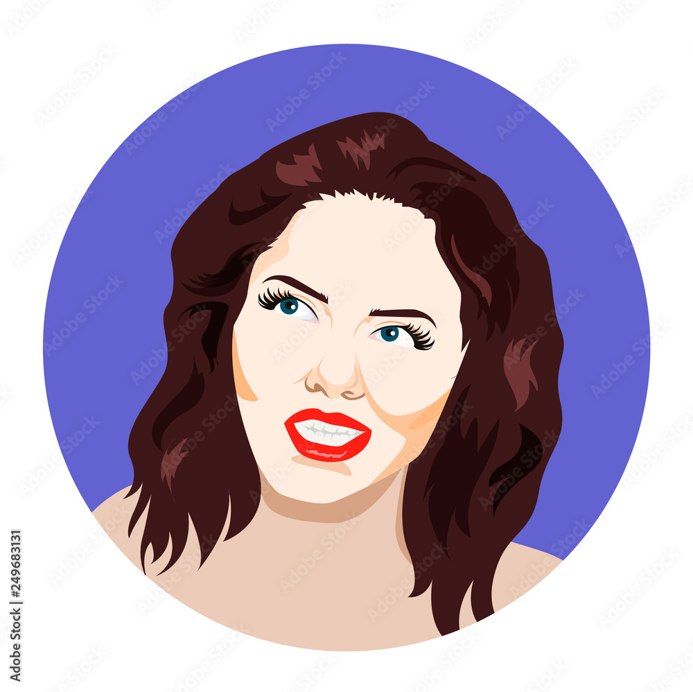 Beauty or hair salon concept portrait smiling girl Beauty or hair salon concept portrait smiling girl