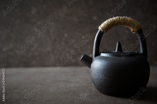 Fototapeta Naklejka Na Ścianę i Meble -  Iron teapot background 