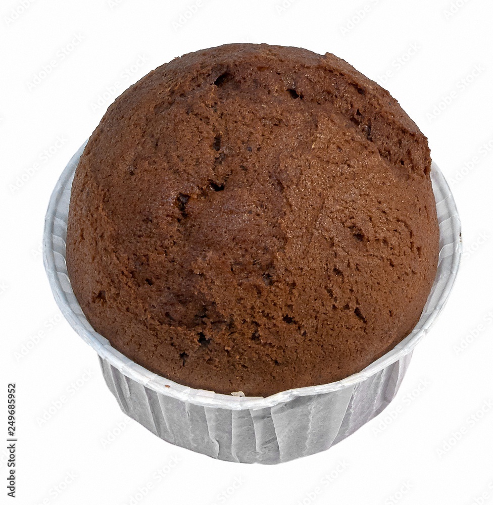 chocolate muffin isolated on white background chocolate muffin isolated on white background