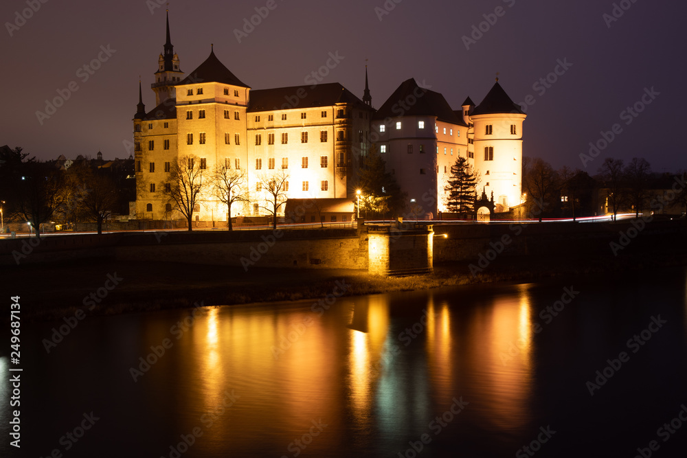 Torgau Castle still Mulde river