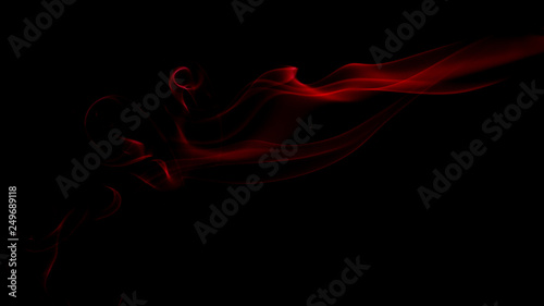 Schilderij op canvas Red smoke abstract | Smoke Photography