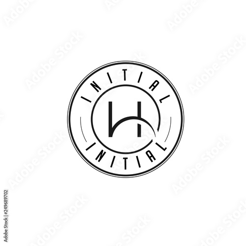 Initial H Vintage Logo.