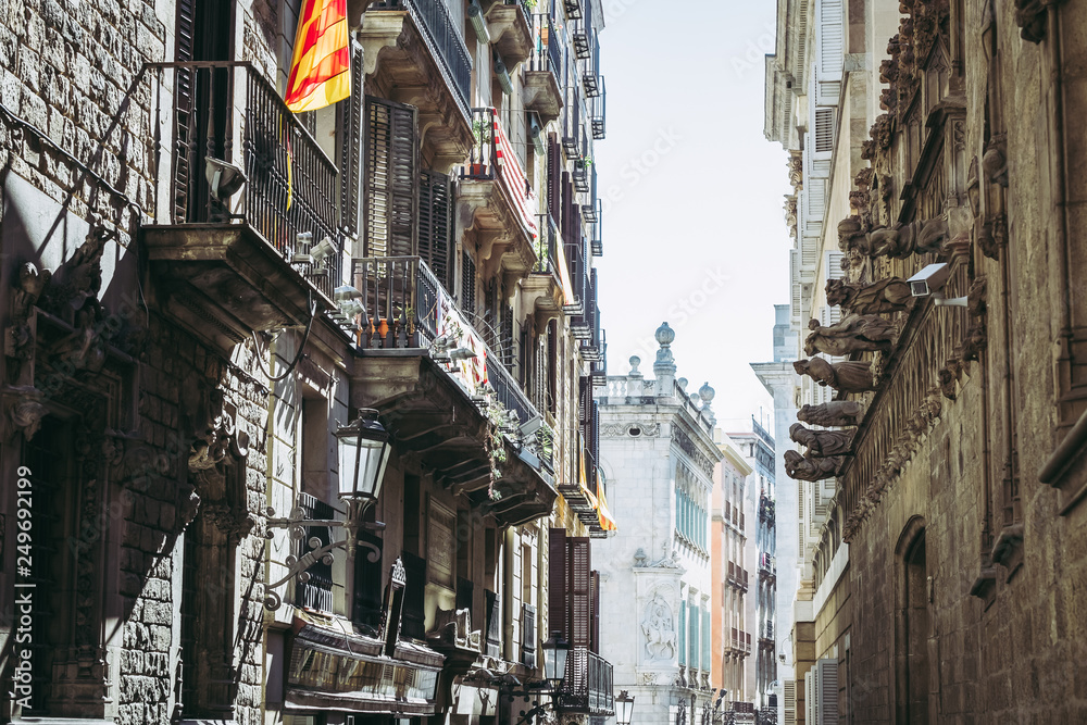 Ruelle du quartier gothique de Barcelone, Espagne	