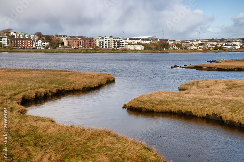 Lough Atalia with city buildings