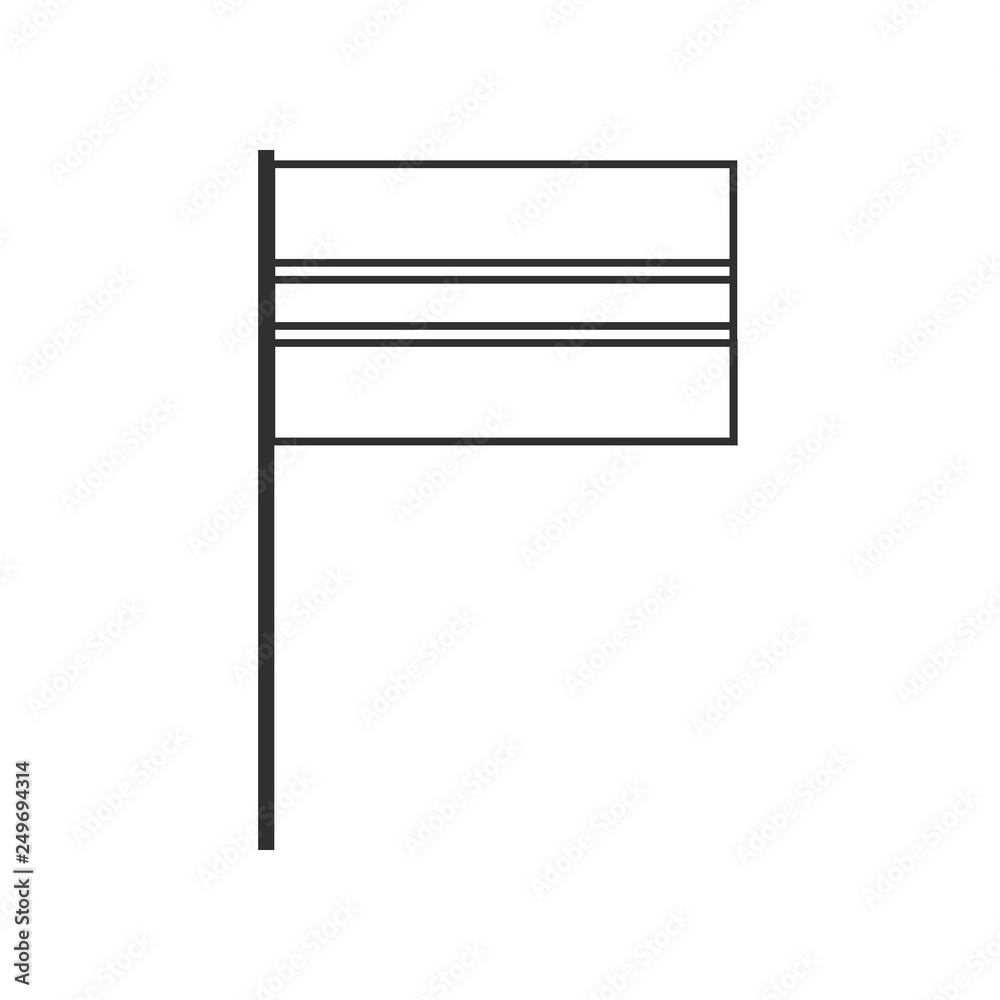 Botswana flag icon in black outline flat design. Independence day or National day holiday concept. Botswana flag icon in black outline flat design. Independence day or National day holiday concept.