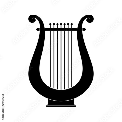 Classic lire ancient stringed instrument, great design for any purposes. Vector illustration on white background.