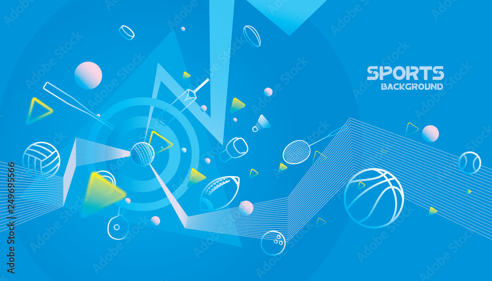 Abstract futuristic background. Vector sport concept - obrazy, fototapety, plakaty 