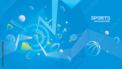 Abstract futuristic background. Vector sport concept photo