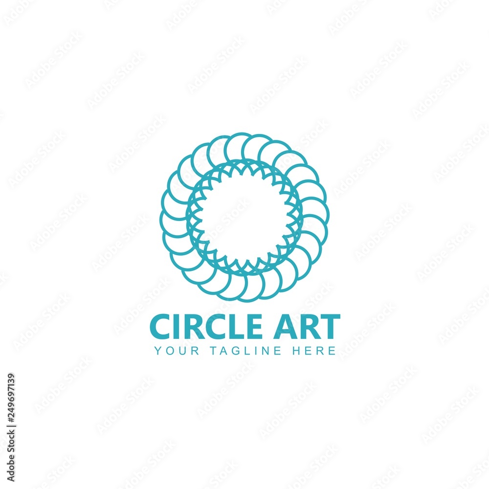 Fototapeta premium Circle Line Art Vector Design