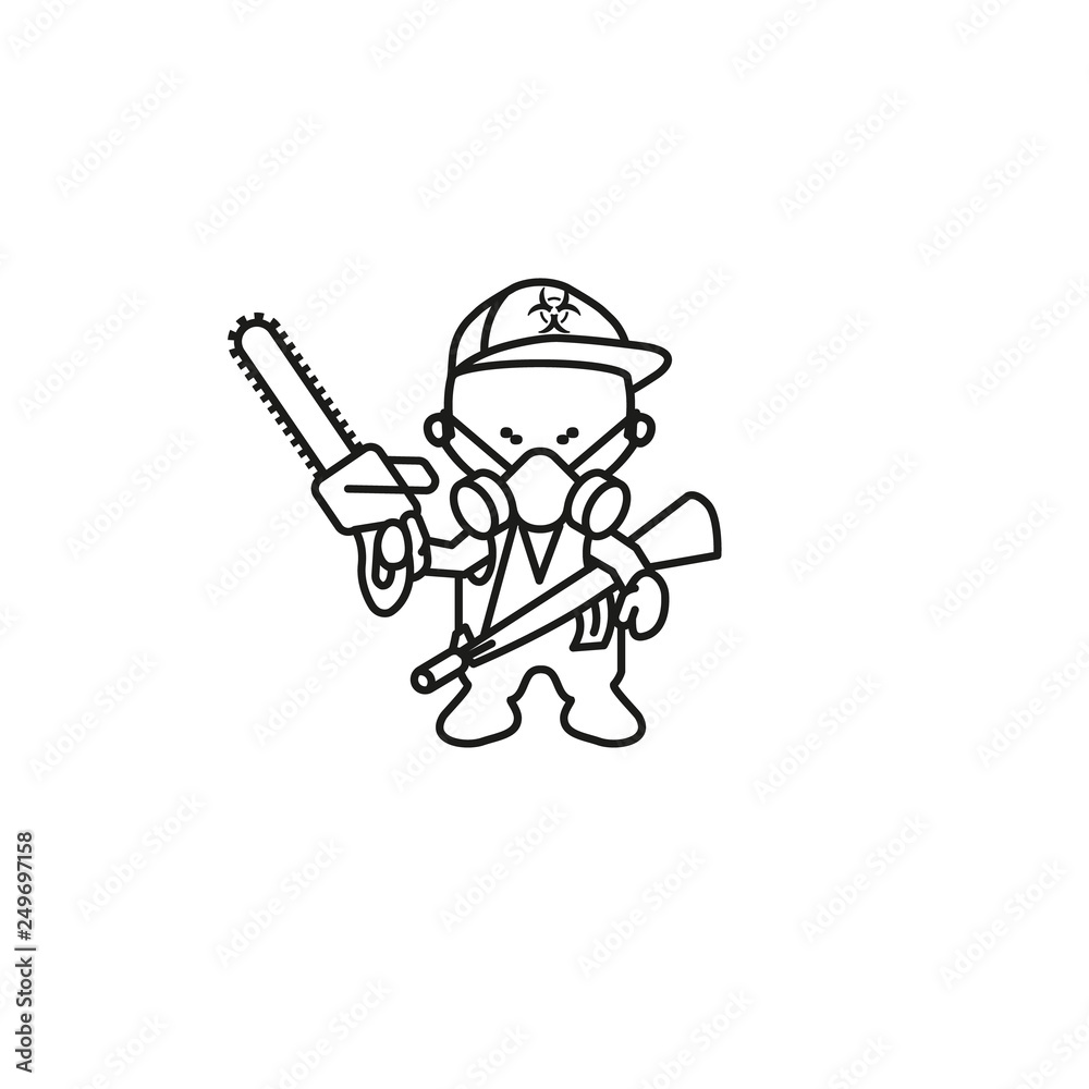 Survivor line Logo Cartoon Characters Baby Face icons Survivor line Logo Cartoon Characters Baby Face icons