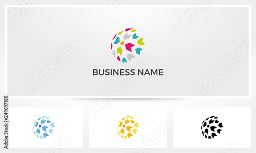 Arrow Pointing Center Logo