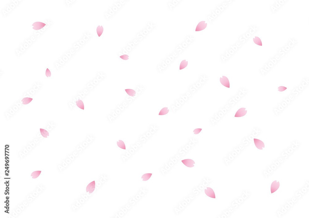 桜　花　春　散る花びら　ピンク