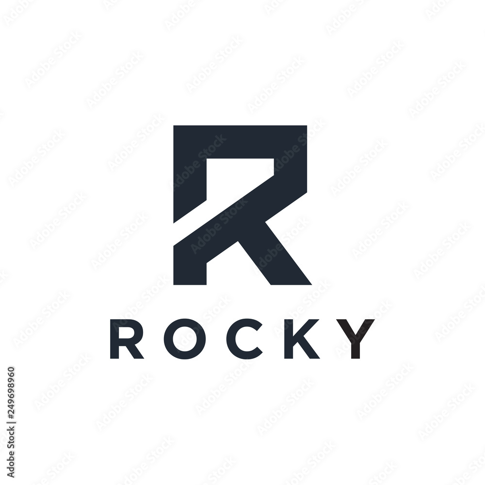 Unique Minimal Style R initial based logo Unique Minimal Style R initial based logo