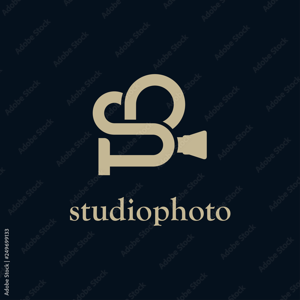 Studio Photo, photography / videography camera concept logo icon vector template with letter SP Studio Photo, photography / videography camera concept logo icon vector template with letter SP