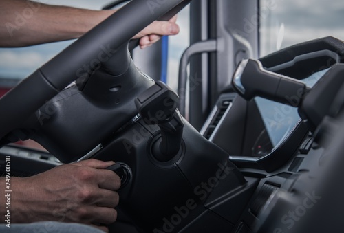 Fotografie Driver Starting His Truck